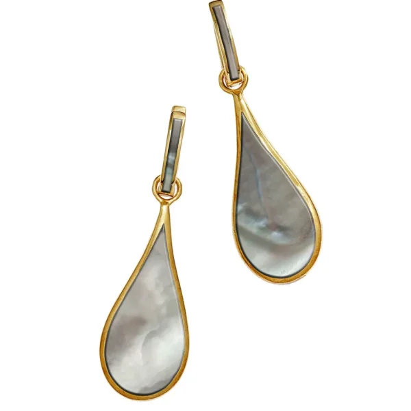 Koi Cascade Gemstone Teardrop 18K Gold Vermeil Sterling Silver Earrings I Jan Leslie