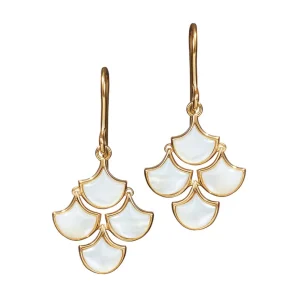 Koi Cascade Moving Mother of Pearl Earring Petite | Jan Leslie