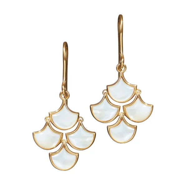 Koi Cascade Moving Mother of Pearl Earring Petite | Jan Leslie