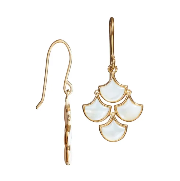 Koi Cascade Moving Mother of Pearl Earring Petite | Jan Leslie