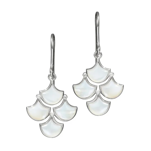 Koi Cascade Moving Mother of Pearl Earring Petite | Jan Leslie
