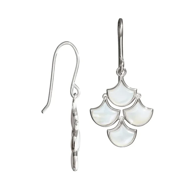 Koi Cascade Moving Mother of Pearl Earring Petite | Jan Leslie
