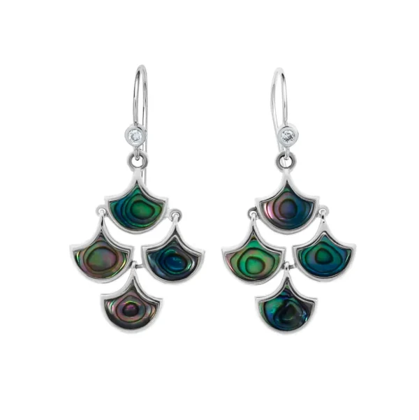 Koi Cascade Moving Mother of Pearl Earring Petite | Jan Leslie