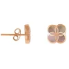 Koi Cascade Taupe Mother of Pearl Petal 18K Rose Gold Vermeil Stud Sterling Silver Earrings