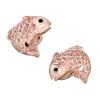 Koi Fish Rose Gold Mother of Pearl Sterling Cufflinks