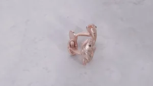 Koi Fish Rose Gold Mother of Pearl Sterling Cufflinks
