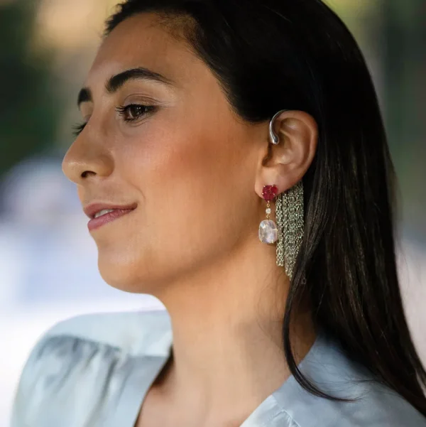 La Boca 18K Gold One of a Kind Gemstone Earrings