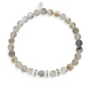 Labradorite & Antique Beaded Flex Bracelet
