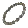 Labradorite & Sterling Beads Flex Bracelet