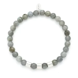 Labradorite Beads and Sterling Flex Bracelet