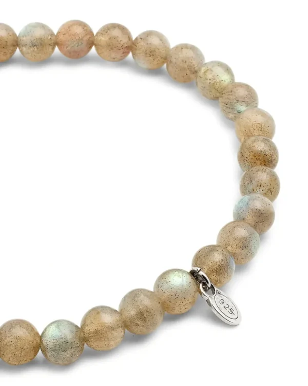 Labradorite Beads and Sterling Flex Bracelet