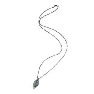 Labradorite Gemstone Horn Pendant Necklace
