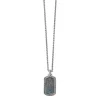 Labradorite Gemstone Plaque Sterling Pendant & Necklace