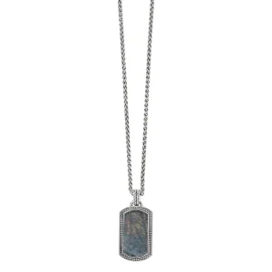 Labradorite Gemstone Plaque Sterling Pendant & Necklace