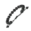 Lava Stone Beaded Pull Cord Bracelet