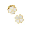 Lucky Four Leaf Clover Gold Vermeil Cufflinks