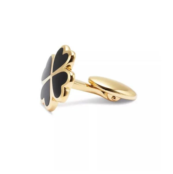 Lucky Four Leaf Clover Gold Vermeil Cufflinks