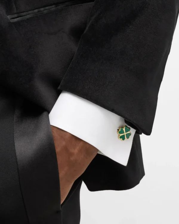 Lucky Four Leaf Clover Gold Vermeil Cufflinks