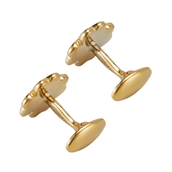 Lucky Four Leaf Clover Gold Vermeil Cufflinks