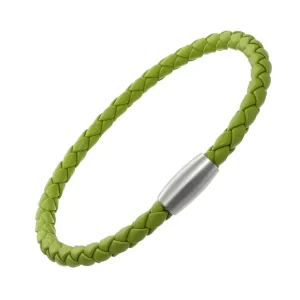 Mag-5 Woven Lime Leather Bracelet