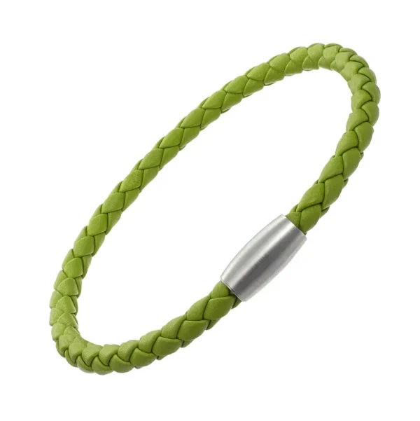 Mag-5 Woven Lime Leather Bracelet