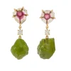 Manyara 18K Gold One of a Kind Gemstone Earrings