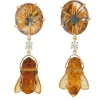 Maroon Bells Bee 18K One of a Kind Earrings