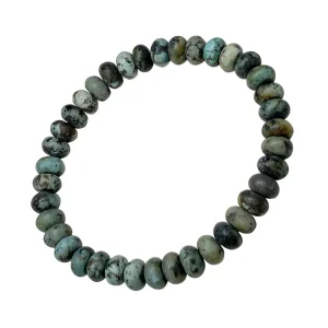 Matte African Turquoise Beaded Flex Bracelet