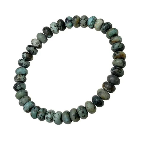 Matte African Turquoise Beaded Flex Bracelet
