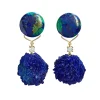 Mauna Loa 18K Gold One of a Kind Gemstone Earrings