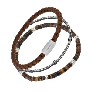 Men's Brown Bracelet Stack