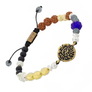 Mixed Gemstone Beaded Sterling Pull Bracelet