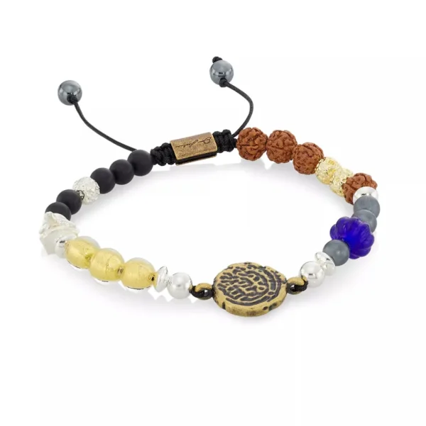 Mixed Gemstone Beaded Sterling Pull Bracelet