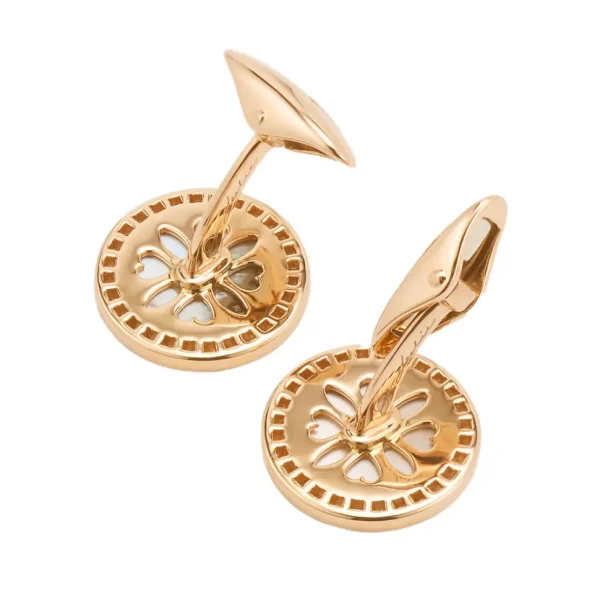 Mother of Pearl & Diamond 18K Rose Gold Cufflinks