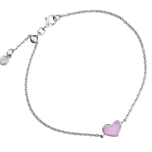 Mother of Pearl Heart Sterling Silver Bracelet