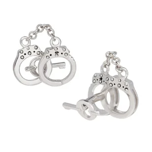 Moving Handcuff Sterling Silver Cufflinks