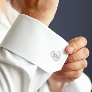 Moving Handcuff Sterling Silver Cufflinks