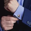 Moving Monkey Enamel Devil Sterling Silver Cufflinks I Jan Leslie