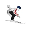 Moving Skier Sterling Silver Lapel Pin I Jan Leslie