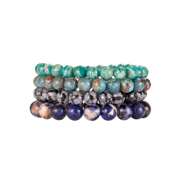 Natural Gem Beads Flex Bracelet