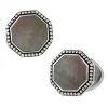 Octagon Gemstone Antique Sterling Cufflinks