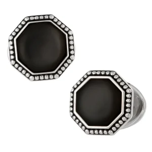 Octagon Gemstone Antique Sterling Cufflinks