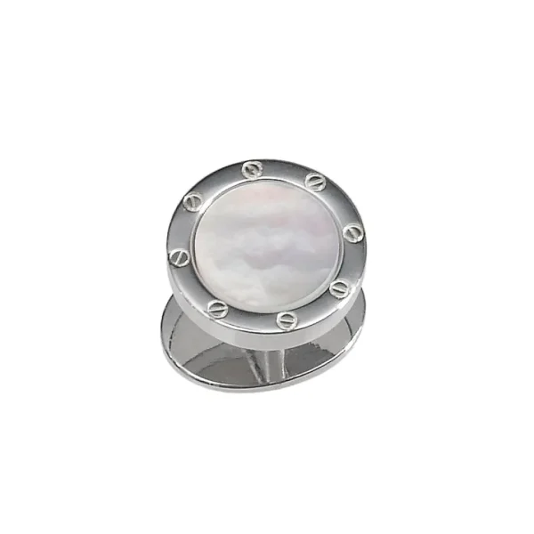 Onyx or White Mother of Pearl Rivet SINGLE Tuxedo Stud