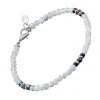Opal Wood and Sterling Bead Bracelet