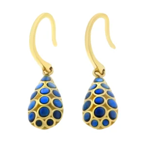 Orb Teardrop Mother of Pearl Gold Vermeil Sterling Earrings