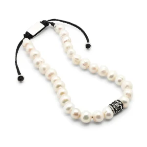 Pearl & Filigree Pull Bracelet