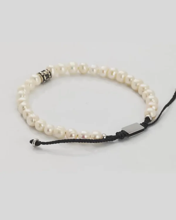 Pearl & Filigree Pull Bracelet