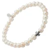 Pearl & Sterling Fluted Star Flex Bracelet