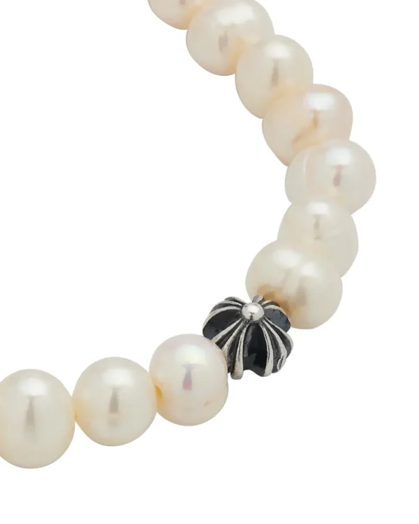Pearl & Sterling Fluted Star Flex Bracelet