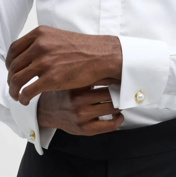 Pearl 18K Gold Cufflinks